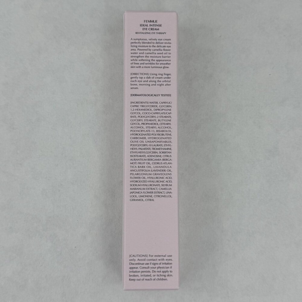 Femmue Ideal Intense Eye Cream 20g Anti-Aging Hydrating Reduces Puffiness NEW - Picture 3 of 7